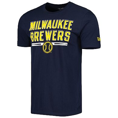 Men's New Era Navy Milwaukee Brewers Batting Practice T-Shirt