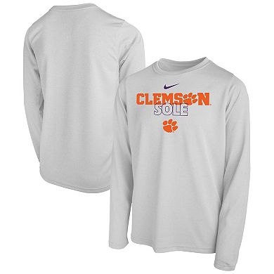 Youth Nike  White Clemson Tigers 2023 On Court Sole Bench T-Shirt
