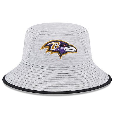 Men's New Era Gray Baltimore Ravens Game Bucket Hat