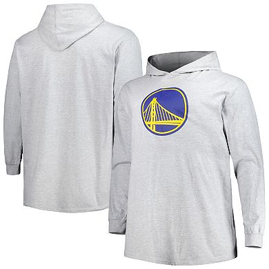 Men's Fanatics Branded Heather Gray Golden State Warriors Big & Tall Pullover Hoodie