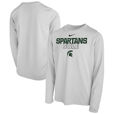 Youth Nike  White Michigan State Spartans 2023 On Court Sole Bench T-Shirt