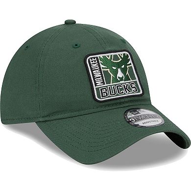 Men's New Era Hunter Green Milwaukee Bucks Mix 9TWENTY Adjustable Hat