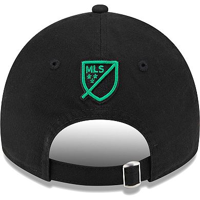 Men's New Era Black Austin FC Kick Off 9TWENTY Adjustable Hat