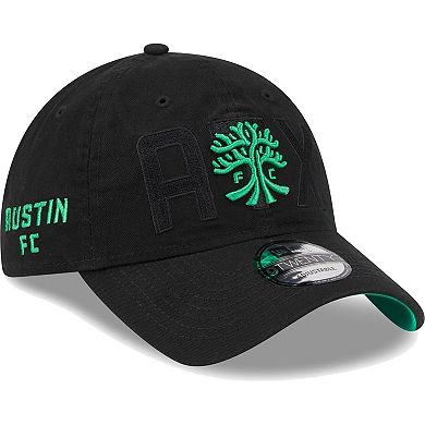 Men's New Era Black Austin FC Kick Off 9TWENTY Adjustable Hat