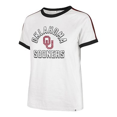 Women's '47 White Oklahoma Sooners Sweet Heat Peyton T-Shirt