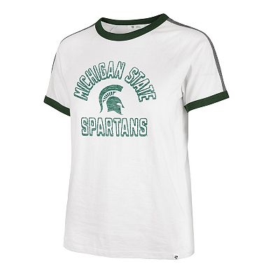 Women's '47 White Michigan State Spartans Sweet Heat Peyton T-Shirt