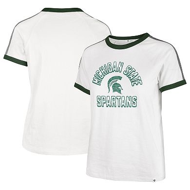 Women's '47 White Michigan State Spartans Sweet Heat Peyton T-Shirt