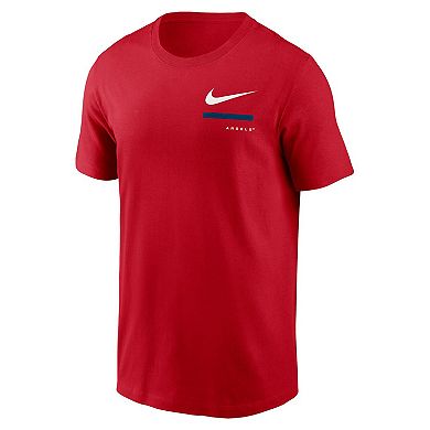 Men's Nike Red Los Angeles Angels Over the Shoulder T-Shirt