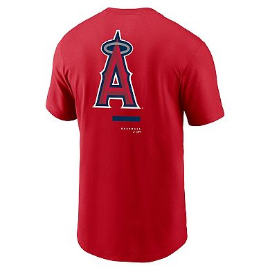 Men's Nike Red Los Angeles Angels Over the Shoulder T-Shirt