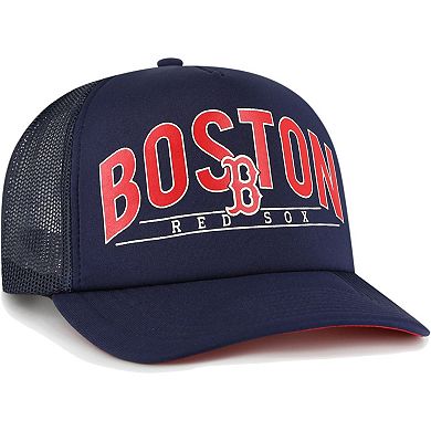 Men's '47 Navy Boston Red Sox Backhaul Foam Trucker Snapback Hat
