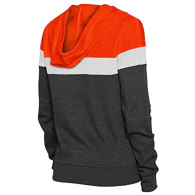 Women's New Era Heather Black San Francisco Giants Colorblock Full-Zip Hoodie Jacket