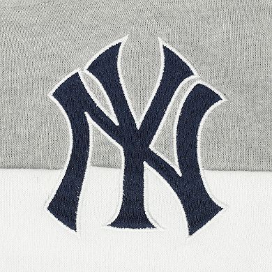 Women's New Era Heather Navy New York Yankees Colorblock Full-Zip Hoodie Jacket