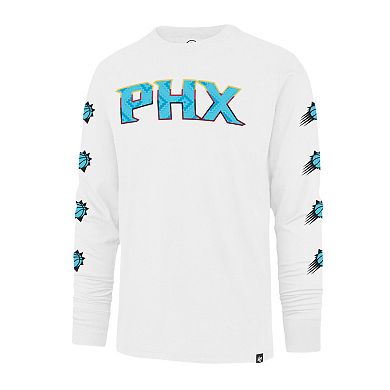 Men's '47 White Phoenix Suns City Edition Downtown Franklin Long Sleeve T-Shirt