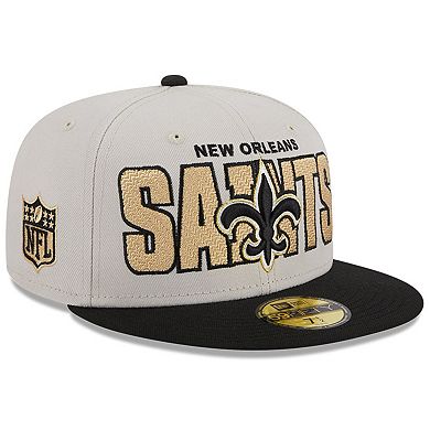 Men's New Era Stone/Black New Orleans Saints 2023 NFL Draft On Stage 59FIFTY Fitted Hat