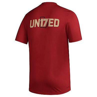 Men's adidas Red Atlanta United FC Team Jersey Hook AEROREADY T-Shirt