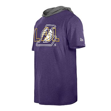 Men's New Era Purple Los Angeles Lakers Active Hoodie T-Shirt