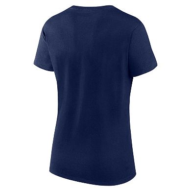 Women's Fanatics Branded Navy/White New England Patriots Short & Long Sleeve T-Shirt Combo Pack