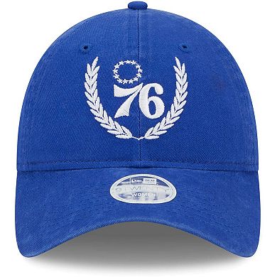 Women's New Era Royal Philadelphia 76ers Leaves 9TWENTY Adjustable Hat