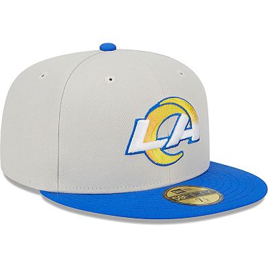 Men's New Era Khaki/Royal Los Angeles Rams Super Bowl Champions Patch 59FIFTY Fitted Hat