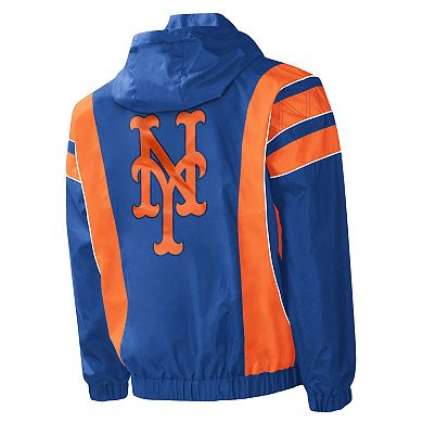 Men's Starter Royal New York Mets Impact Hoodie Half-Zip Jacket