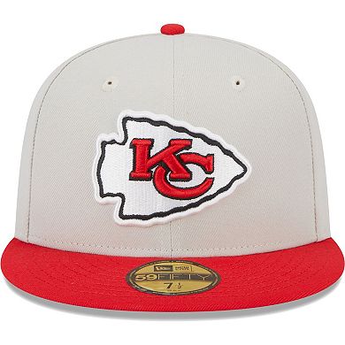 Men's New Era Khaki/Red Kansas City Chiefs Super Bowl Champions Patch 59FIFTY Fitted Hat