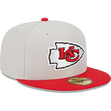 Men's New Era Khaki/Red Kansas City Chiefs Super Bowl Champions Patch 59FIFTY Fitted Hat