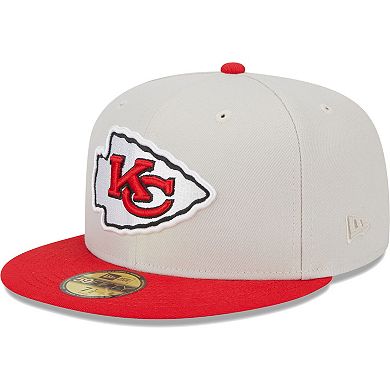 Men's New Era Khaki/Red Kansas City Chiefs Super Bowl Champions Patch 59FIFTY Fitted Hat