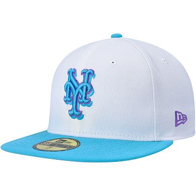 Men's New Era White New York Mets 2015 World Series Vice 59FIFTY Fitted Hat