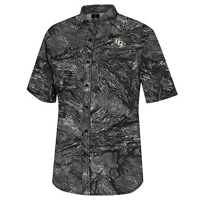 Men's Colosseum  Charcoal UCF Knights Realtree Aspect Charter Full-Button Fishing Shirt