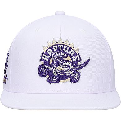 Men's Mitchell & Ness  White Toronto Raptors Hardwood Classics SOUL Snapback Hat