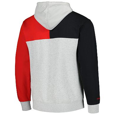 Men's Mitchell & Ness Heather Gray Ohio State Buckeyes Tie-Breaker Pullover Hoodie