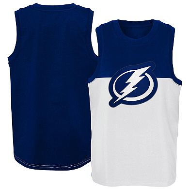 Youth White/Blue Tampa Bay Lightning Revitalize Tank Top
