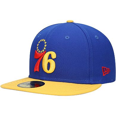 Men's New Era Royal Philadelphia 76ers Side Patch 59FIFTY Fitted Hat