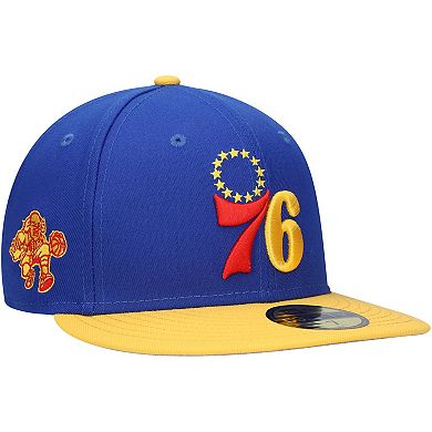 Men's New Era Royal Philadelphia 76ers Side Patch 59FIFTY Fitted Hat