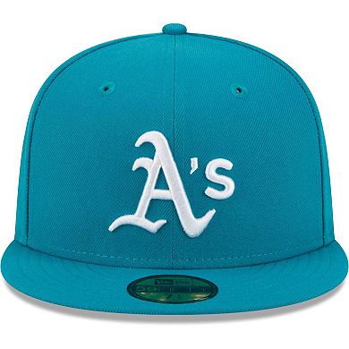 Men's New Era Turquoise Oakland Athletics 59FIFTY Fitted Hat