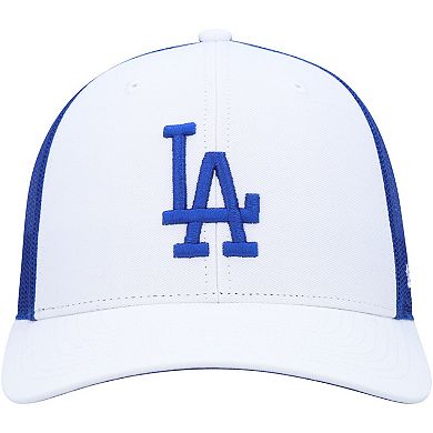 Men's '47 White Los Angeles Dodgers Secondary Trucker Snapback Hat