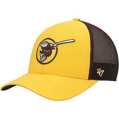 Men's '47 Gold San Diego Padres Secondary Trucker Snapback Hat
