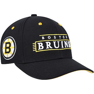 Men's Mitchell & Ness Black Boston Bruins LOFI Pro Snapback Hat