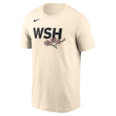 Men's Nike  Cream Washington Nationals City Connect Wordmark T-Shirt