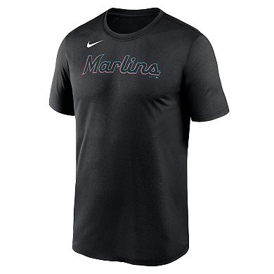 Men's Nike Black Miami Marlins New Legend Wordmark T-Shirt