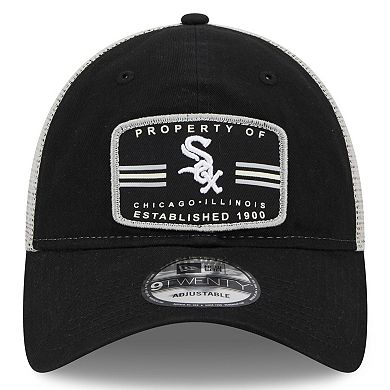 Men's New Era Black Chicago White Sox Property Trucker 9TWENTY Snapback Hat