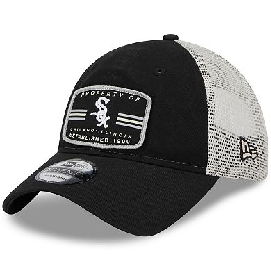 Men's New Era Black Chicago White Sox Property Trucker 9TWENTY Snapback Hat