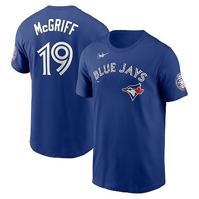 Men's Nike Fred McGriff Royal Toronto Blue Jays Name & Number Hall of Fame T-Shirt