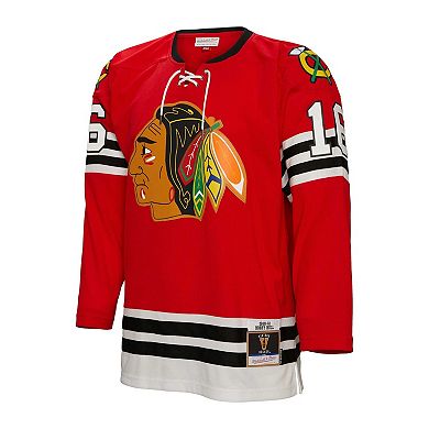 Men's Mitchell & Ness Bobby Hull Red Chicago Blackhawks 1960 Blue Line Player Jersey