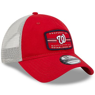 Men's New Era Red Washington Nationals Property Trucker 9TWENTY Snapback Hat