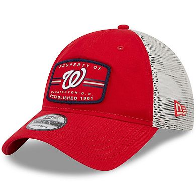 Men's New Era Red Washington Nationals Property Trucker 9TWENTY Snapback Hat