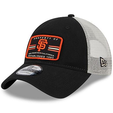 Men's New Era Black San Francisco Giants Property Trucker 9TWENTY Snapback Hat