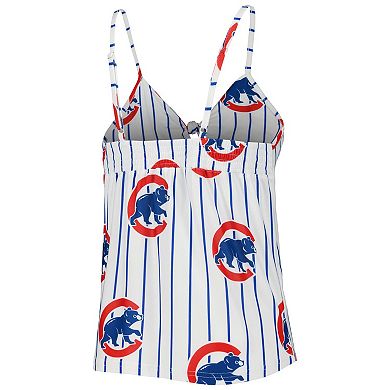 Women's Concepts Sport White Chicago Cubs Reel Allover Print Tank Top & Shorts Sleep Set