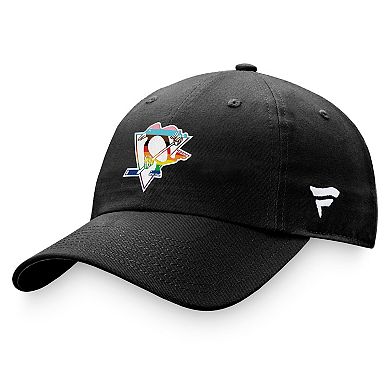 Men's Fanatics Branded Black Pittsburgh Penguins Team Logo Pride Adjustable Hat