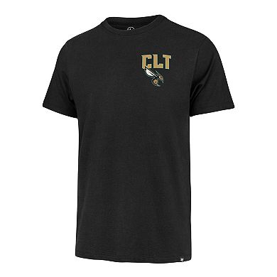 Men's '47  Black Charlotte Hornets 2022/23 City Edition Backer Franklin T-Shirt